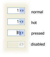 Left/right spin buttons